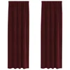 Zavjese za zamračivanje 2 pcs Vinska crvena 140 x 260 cm Baršun
