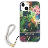 GUESS Futrola za iPhone 13 Blue Flower Cord
