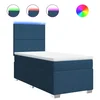 Vidaxl Box spring postelja z vzmetnico modra 90x190 cm blago