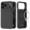 Tech-protect Ion Carbon MagSafe ovitek za iPhone 17 Pro Max/18 Pro Max, črn/srebrn