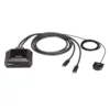 Aten US3312 2-vratno USB-C 4K DisplayPort KVM stikalo z oddaljenim izbirnikom vrat Aten | 2-vratno USB-C 4K DisplayPort KVM stikalo z oddaljenim izbirnikom vrat | US3312 | Garancija 24 mesecev