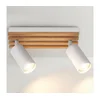 Brilagi - Plafonsko spot svetlo SELE WOOD 2xGU10/30W/230V bela/drvo