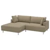 UPPAKRA Modularna sofa trosed, s lenjivcem, levo/Johanneshov smeđebež