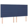 Vidaxl Posteljno vzglavje 4 kosa moder 80x5x78/88 cm blago