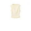MANGO Top Lacy svetlo bež