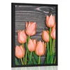 Slika oranžni tulipani na leseni osnovi - 40x60 no frame