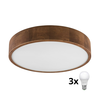 Brilagi - LED plafonsko svetlo CARVALHO 3xE27/60W/230V hrast/trešnja prečnik 47 cm