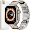 Pašček Stainless Line za Apple Watch 8 / 9 / 10 / 11 / SE / Ultra (44 / 45 / 46 / 49 mm), Titanium/Orange, Tech-Protect