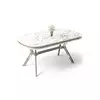 HANAH HOME Trpezarijski sto Olya White Marble Chrome