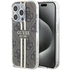 Guess GUHCP15LH4PSEGW iPhone 15 Pro 6.1 brown hardcase IML 4G Gold Stripe (GUHCP15LH4PSEGW)