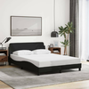Okvir za krevet Dover crni 120 x 200 cm od tkanine