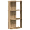 Regal za knjige s 3 razina boja hrasta 60x30x120 cm drveni