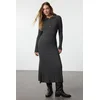 Trendyol Modest Ženska haljina Tctaw25Eb00131, Tamnosiva