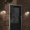 Vanjska LED zidne svjetiljke sa senzorom crne aluminij
