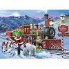 Trefl - Puzzle Premium Plus Čas za čaj: božični vlak - 1 000 kosov