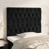 VIDAXL Posteljno vzglavje 2 kosa črn 100x7x78/88 cm žamet