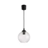 Brilagi - LED luster na sajli RETRO GLASS 1xE27/60W/230V prečnik 18 cm crna/prozirna