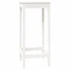 Vidaxl Barska miza bela 50x50x110 cm trdna borovina