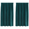 Zavjese za zamračivanje 2 pcs Tamnozelena 140 x 140 cm Baršun