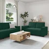 vidaXL 2-delni komplet sedežne garniture z blazinami temno zelen žamet