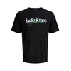 JACK & JONES Majica JJTom zelena / črna / bela