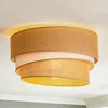 Duolla Stropna svetilka Trio juta, naravna rjava/bela, O45cm - Dnevna soba/jedilnica - naravna rjava, bela - Tkanine/tekstil