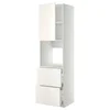 METOD / MAXIMERA Vis.el.pećn. s fiok/2front/2g.fioke, bela/Veddinge bela, 60x60x220 cm