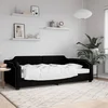 Dnevni krevet crni 100 x 200 cm od tkanine