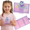 DreamWorks Gabbys Dollhouse MerCat Denarnica za dekleta, denarnica za kovance, zaponka na sprijemalni trak 8x12x2 cm