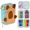 Astra Tristopenjski predalnik za pisala z vložkom AstraBAG Fluffy Capy, AC31, 503026026
