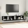 Set TV komoda 3 pcs Crna 60 x 30 x 30 cm Konstruirano drvo