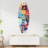 WallXpert dekorativna daska za surf od pleksiglasa Mvsf10M, šarena ilustracija Barselone, 36 x 100 cm