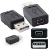 shumee Adapter z moškim USB na ženski mini USB. Vtič za mini USB.