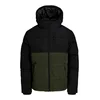 JACK & JONES Zimska jakna JJEBECKS oliva / črna