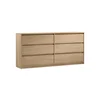 Komoda MIYABI 181x86x40 cm hrast Cremona