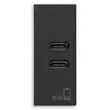 VIMAR LINEA PRIKLJUČNICA C+C USB 15W 3A 5V 1M ČRNA VI30292.CCG