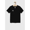 Otroška bombažna kratka majica adidas Performance ENT22 TEE Y črna barva
