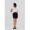 Plain skirt with pockets - black