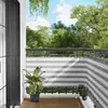 Balcony ekran Svijetlo siva i bijela. 75 x 400 cm