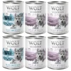 Wolf of Wilderness mešano pakiranje - 6 x 400 g Junior miks: 4x raca & teletina, 2x piščanec & losos