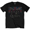 Queen Majica Vintage Union Jack Unisex Black L