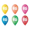 Balon, 26 cm, s številko: 18, 5 kosov