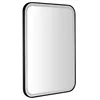 CETIS ogledalo z LED osvetlitvijo 60x80cm, črna podloga - 60x80 cm - Sapho - 24 - Aluminij - Pravokotnik - 600 - 800 - IP44 - 2640 - 15.9 - Illuminated mirrors;Framed mirrors - 14