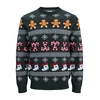 JACK & JONES Pulover JJXmas Santa karamel/jelka/ognjeno rdeča/bela