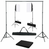 Komplet fotografske opreme sa svjetlima softbox i pozadinom
