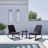 Bessagi Garden Set Za Balkon Augustina, 3-Delni, Temno Siv
