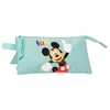 MICKEY FUN WITH FRIEDNS prazna pernica sa 3 pregrade - tirkizna