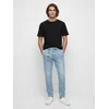 Sinsay - Slim fit farmerke s efektom pranja - plava