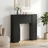 Okvir za kamin Crna 93 x 20 x 89 cm Konstruirano drvo