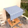 Tenda na ručno uvlačenje s roletom 3,5 x 2,5 m plavo-bijela